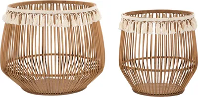 Zdjęcie produktu dla o Ferretti zestaw koszy Fuji 2-częściowy Ø 47x39,5-34x36,5 cm brązowy