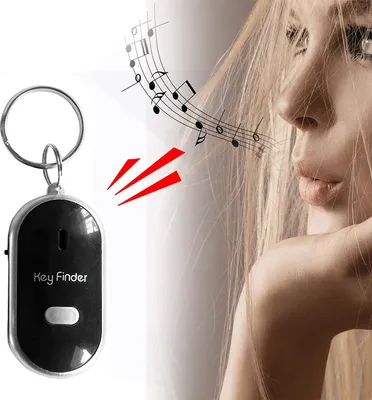 Produktbild von Schlüsselfinder Smart Key Tracker, Sprachschlüsselsuche, an Schlüsseln befestigt, Schlüsselanhänger, Taschenschlüsselanhänger Anti-Verlust Schwarz