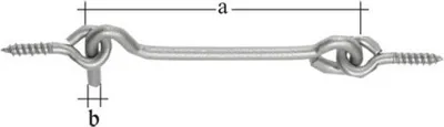 Produktbild von Sturmhaken mit Öse, 120 x 4,4 mm, verzinkt