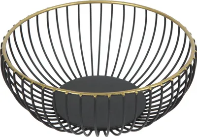Produktbild von TrendLine Dekokorb Metall 18 x 6,5 cm schwarz-gold