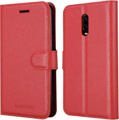 Immagine prodotto di Cadorabo custodia per OnePlus 7 custodia protettiva in rosso custodia per cellulare cover chiusura magnetica