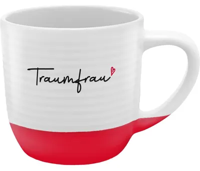 Mok mit Rippenmuster, 400 ml, Steinzeug, Traumfrau