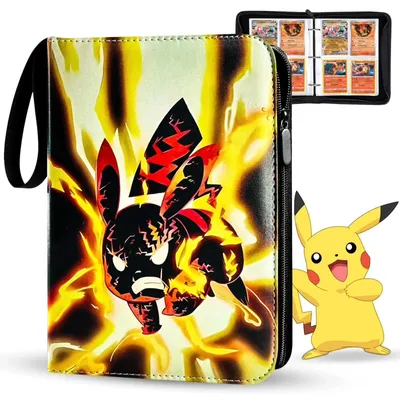 Produktbild von Pokémon Sammelkarten Album, Sammelalbum für Karten, Kunstleder Sammelalbum mit Reißverschluss, 50 Seiten 400 Taschen - 4 pocket