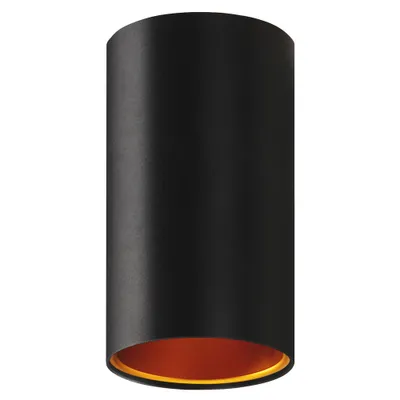 Produktbild von Deckenleuchte Aufbauleuchte Downlight Rund Aluminium schwarz & Gold GU10 Fassung