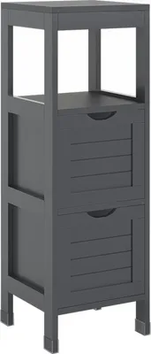 Obrázek produktu pro Střední skříňka Vicco Vilda Šedá 30 x 89 cm se 2 zásuvkami, Model 55560