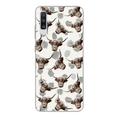 Produktbild von MuchoWow® Handyhülle Schutzhülle Hülle für Samsung Galaxy A70 Kuh - Schottischer Highlander - Tiere Silikon Softcase Handy Hülle - Schutzhaube