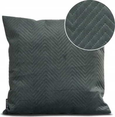 Produktbild von Geronimo | Dekokissen - Grau - 50x50 cm - Gestepptes Kissen - Maschinenwaschbar - Abnehmbarer Bezug - Antiallergisch