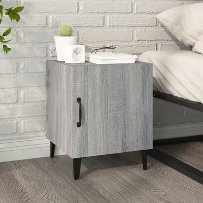 Image de vidaXL Table de nuit Gris Sonoma Bois composite