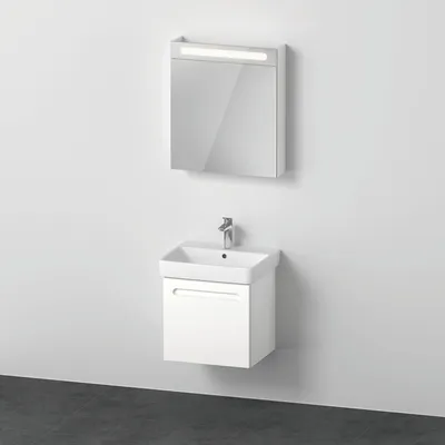 Produktbild von DURAVIT Badmöbel-Set No.1 BxHxT 60 x 200 x 45 cm Frontfarbe weiß mit Waschtisch weiß und Waschtischunterschrank mit Inne