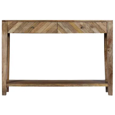 Imagen del producto de Mesa auxiliar de diseño consola, madera de mango maciza, 118 x 30 x 80 cm