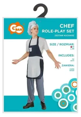 Produktbild von Kochkostüm für Erwachsene, Größe 52 - Godan