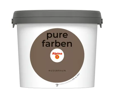 Produktbild von Alpina pure farben Wandfarbe nussbraun 2,5 L