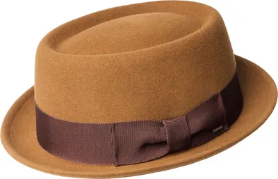 Bailey kleiner knautschbarer Pork Pie Darron aus Wollfilz in beige