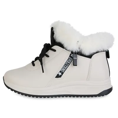 Produktbild von VAN HILL Damen Warm Gefütterte Sneaker Low Bequeme Kunstfell Zipper Schuhe 841397, Farbe: Beige, Größe: 38