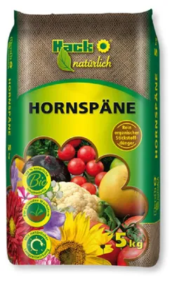 Produktbild von Hack Hornspäne organischer Langzeitdünger 5kg für Gartenpflanzen und zur Bodenverbesserung