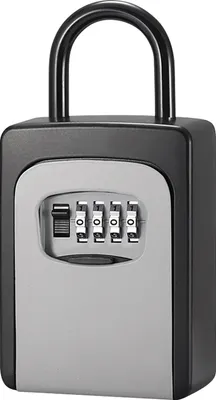 Produktbild von Schluesseltresor mit Staubschutzhuelle Keine Installation eines 4-stelligen Kombinationskennworts Schluessel Aufbewahrungsbox Schluessel Vorhaengeschloss Fall Ruecksetzbarer Code Aussenschluesselhalter