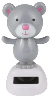 Produktbild von Armaturenbrett Wackelfigur Bär Teddy Bärchen Solarfigur grau