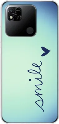 Produktbild von König Design Hülle kompatibel mit Xiaomi Redmi 10A Kunststoff Soft Handyhülle - Handy Case Smile Blau
