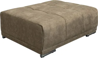 Produktbild von Moderner Hocker ELEGANCIA 110cm taupe mit Ziersteppung Polsterhocker Sitzhocker für Bigsofa