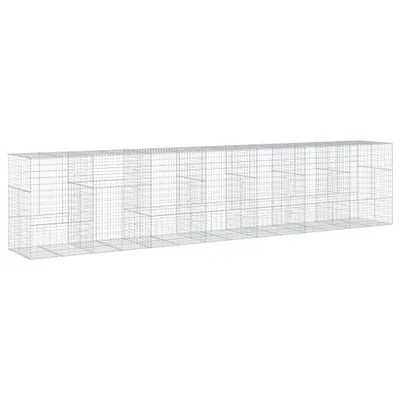 Immagine prodotto di vidaXL Gabbione con coperchio 700x100x150 cm Ferro zincato