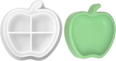 Imagen del producto de Forma de resina epoxi, con forma de manzana, de 136x135x23 mm, para manualidades