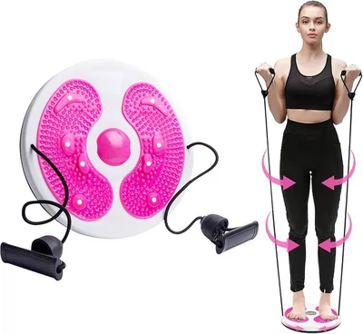 Produktbild von Cardio Twister Disc mit Zugseilen – Balance Board & Bauchtrainer für Workout
