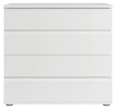 Produktbild von Masseno Kommode SILVA 91,2 cm Sideboard mit 4 Schubladen für Wohnzimmer Schlafzimmer Modern 91,2x42x84,2 cm Weiß