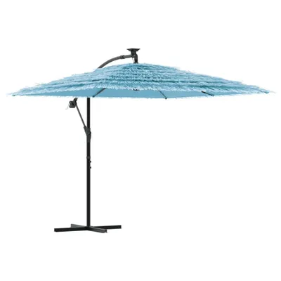 Zdjęcie produktu dla vidaXL Parasol ze stalowym drążkiem niebieski 246x246x230 cm