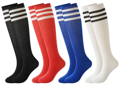 Immagine prodotto di Solidchoice - 4 paia di calzini da calcio lunghi per bambini