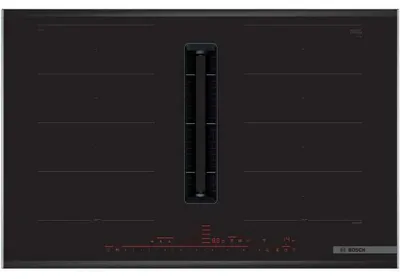 Produktbild von Bosch Serie 8 PXX875D67E, Schwarz, Integriert, 80 cm, Zonen-Induktionskochfeld, Glaskeramik, 4 Zone(n)