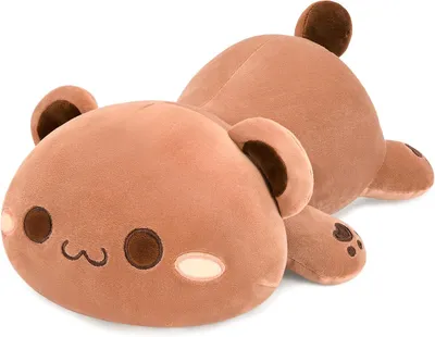 Produktbild von Braun Bär Plüschtier Stofftier, Kuscheltier Tier Plüschkissen Spielzeug Geschenk für Kinder Mädchen Jungen, Schmusetier für Kuscheltierliebhaber 30cm