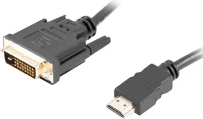 Image de Lanberg CA-HDDV-20CU-0030-BK adaptateur de câble vidéo 3 m HDMI Type A (Standard) DVI-D Noir