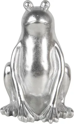 Produktbild von Clayre & Eef Figur Frosch 20x20x30 cm Silberfarbig Kunststoff