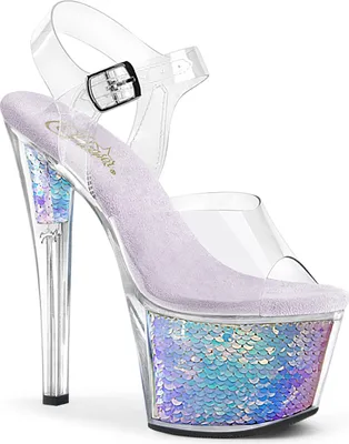 Produktbild von SKY-308MC Damen Sandale von Pleaser, Transparent EU 38, US 8