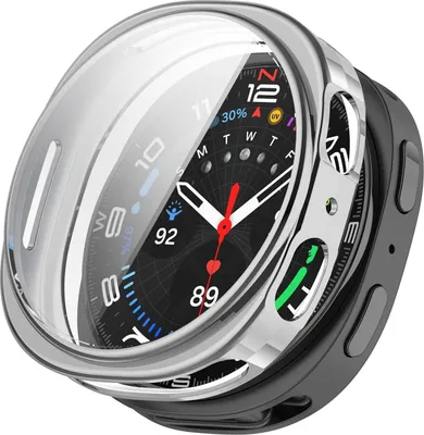 Produktbild von Für Samsung Galaxy Watch 8 40mm Electroplated Full Cover TPU Smart Watch Schutz Hülle Silber