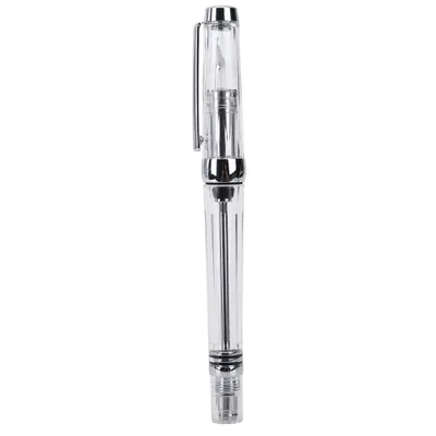 Obrázok produktu pre Veľkokapacitné plniace pero Transparentné obchodné písacie pero Kancelárske školské potreby 0,5 mm Nib (Transparentné biele )