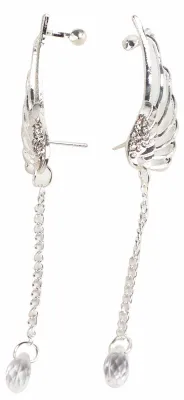 Produktbild von 1 Paar Flügel-Ohrring-Quasten-Ohrring-Bolzen-Dekoration-Damen-Accessoire für Party-Dating