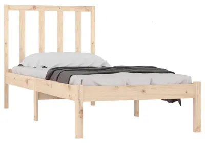 Zdjęcie produktu dla vidaXL Łóżko z litego drewna bez materaca 75x190 cm drewno sosnowe