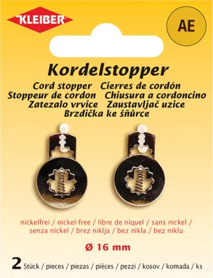 Zdjęcie produktu dla KLEIBER 71152 KLEIBER zatyczka do sznurka, metalowa, srebrna