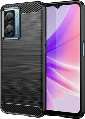 Produktbild von OPPO A57 5G Hülle, Carbon-Faser TPU Silikon Stoßfest Schutzhülle für OPPO A57 5G Schwarz