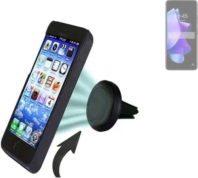 Produktbild von K-S-Trade Kompatibel mit Tecno Pop 7 Auto Handy Halterung KFZ Halter Lüftungsgitterhalterung Air Vent mount Smartphone Halter