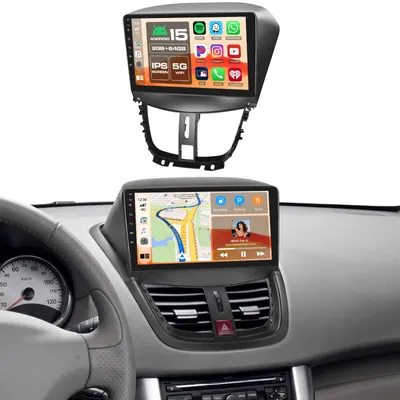 Productafbeelding van Autoradio voor 207 2006-2015 met Draadloze CarPlay en Android Auto