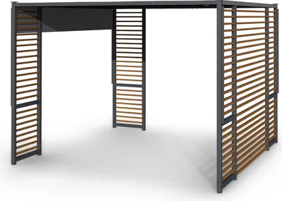 Obrázok produktu pre Blumfeldt Pergola, altánok, 3x3 m, hliník, 1,5W solárne LED diódy, UV50+