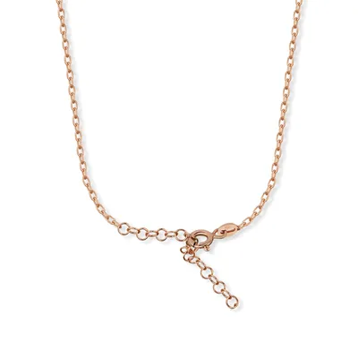 Zdjęcie produktu dla Dkeniz wisiorek z łańcuszkiem 925/- srebrny, pozłacany różowym złotem łańcuszek z sercem Infinity
