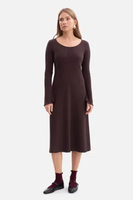 Obrázek produktu pro BeWear Dámské midi šaty Ipla B308 čokoládová L