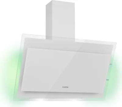 Obrázok produktu pre Klarstein šikmý digestor, digestor, digestor s filtrom s aktívnym uhlím, odsávací digestor, hliníkový tukový filter, tichá prevádzka, 550 m³/h, 65 W, LED, 90 cm, biely