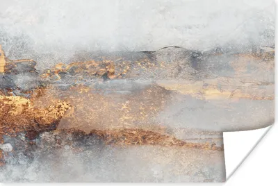 Produktbild von MuchoWow® Poster Nebel - Gold - Abstrakt 180x120 cm - Fotoplakat