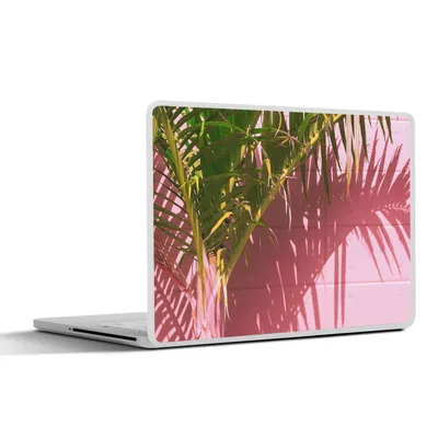 Produktbild von MuchoWow® Laptop Aufkleber Sticker Cover Pflanze - Sommer - Tropisch - Rosa 31x22.5 cm - Laptop-Deko