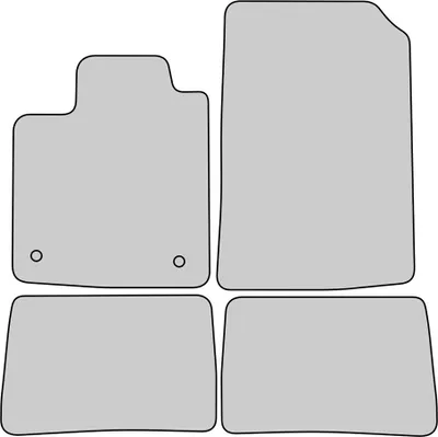 Produktbild von Exclusive Design Fußmatten passend für Renault Twingo 2 Typ N ab Bj. 2007-2012, Naht:Silber. Deluxe Velours