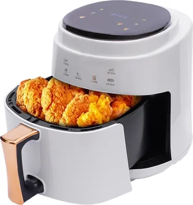 Produktbild von 8L Heißluftfritteuse mit digitalem LED-Touchscreen ohne Öl 60-200℃ 1400W (weiß)